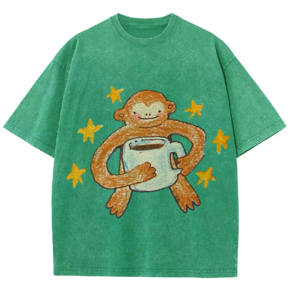 Star Monkey Unisex Vintage Washed Tee