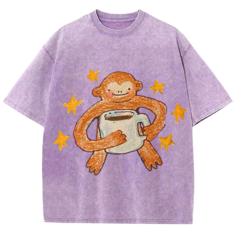 Star Monkey Unisex Vintage Washed Tee