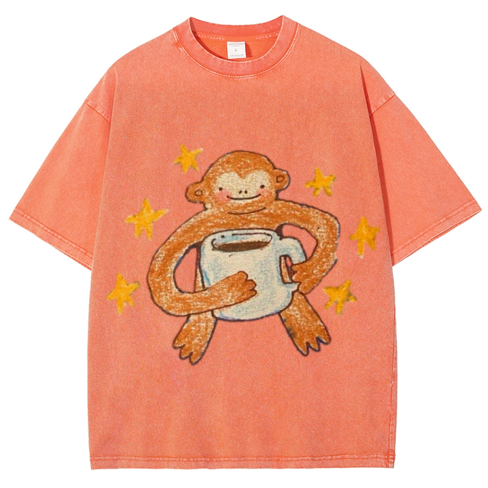 Star Monkey Unisex Vintage Washed Tee