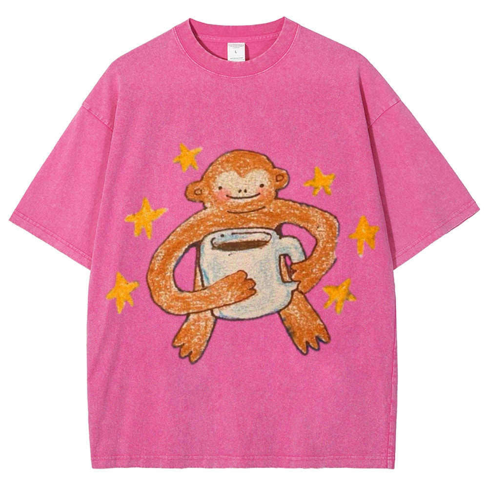 Star Monkey Unisex Vintage Washed Tee