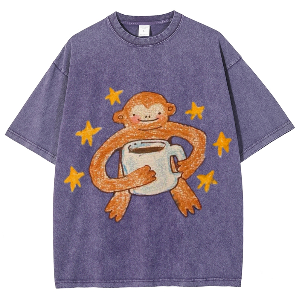 Star Monkey Unisex Vintage Washed Tee