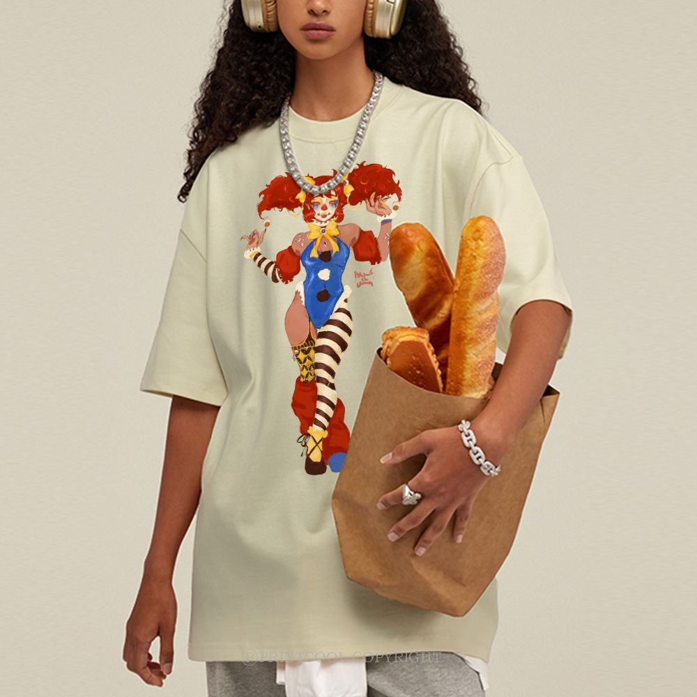 Lady Clown Unisex Vintage Washed Tee