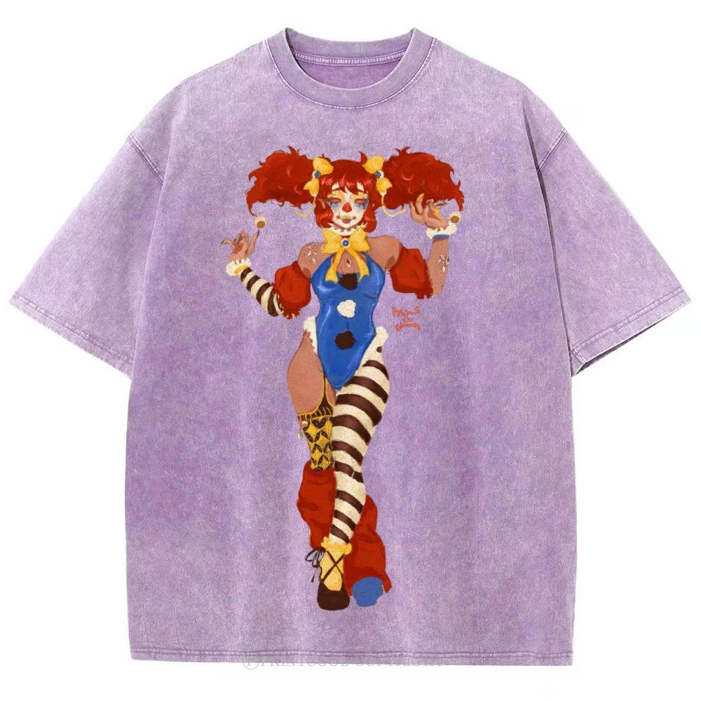 Lady Clown Unisex Vintage Washed Tee
