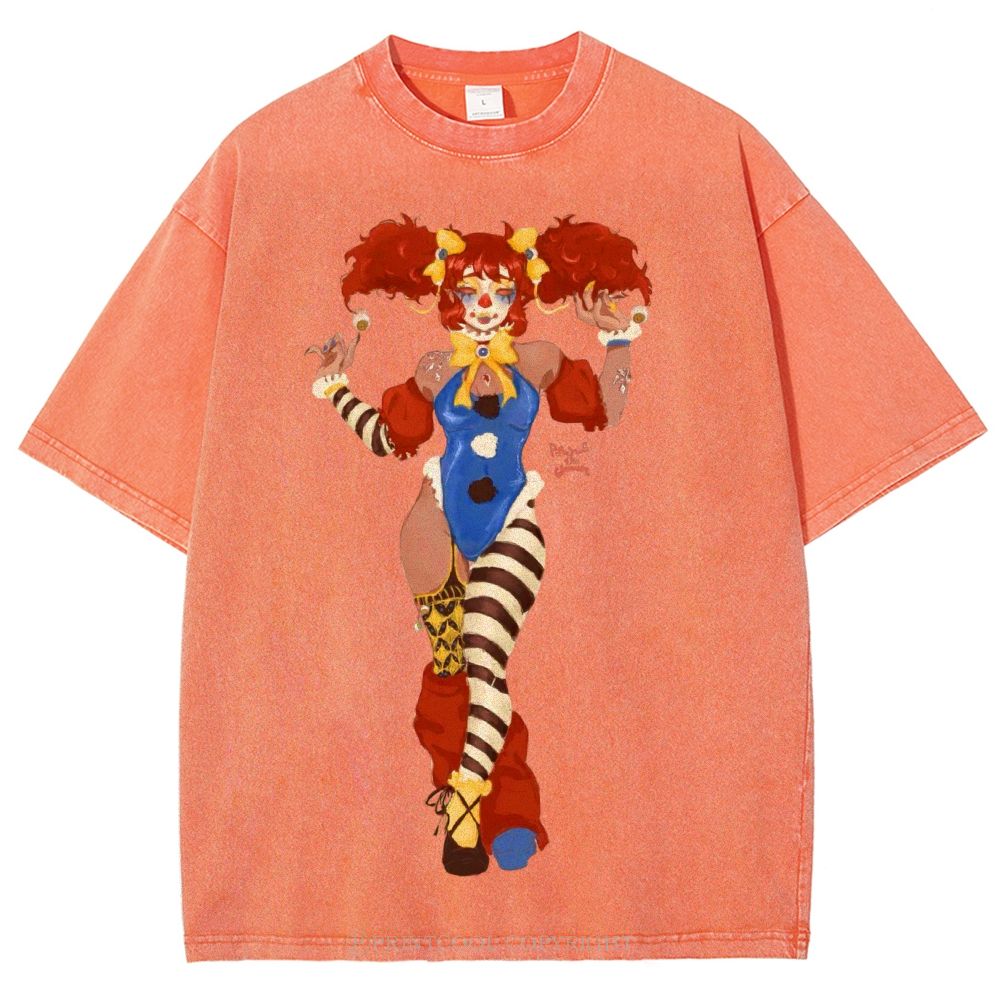 Lady Clown Unisex Vintage Washed Tee
