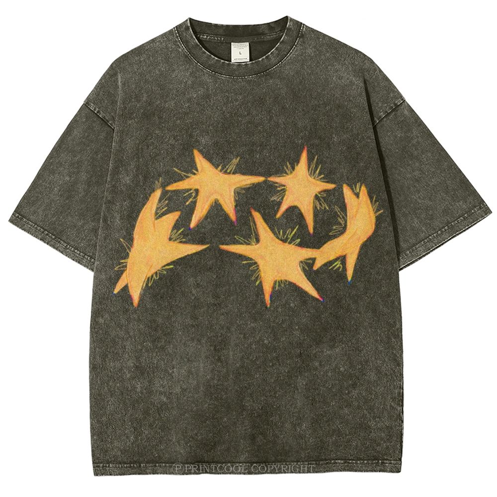 Circle Of Stars Unisex Vintage Washed Tee
