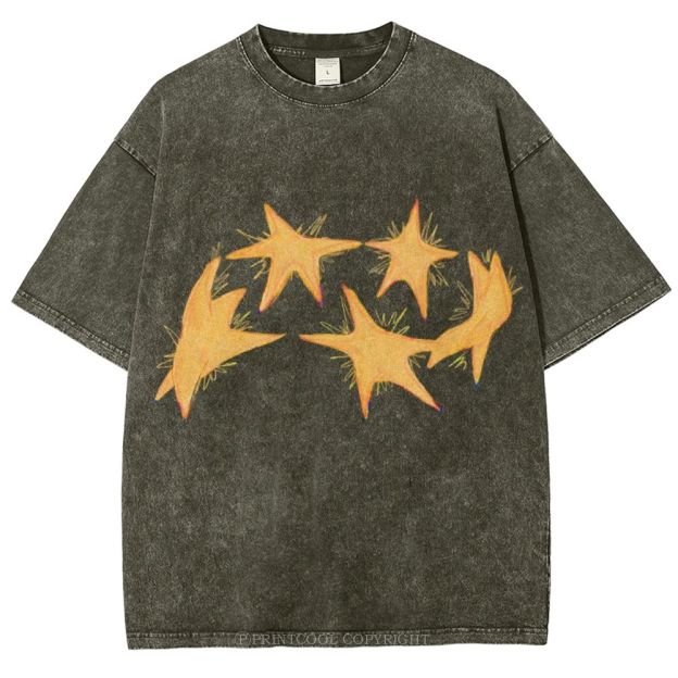 Circle Of Stars Unisex Vintage Washed Tee