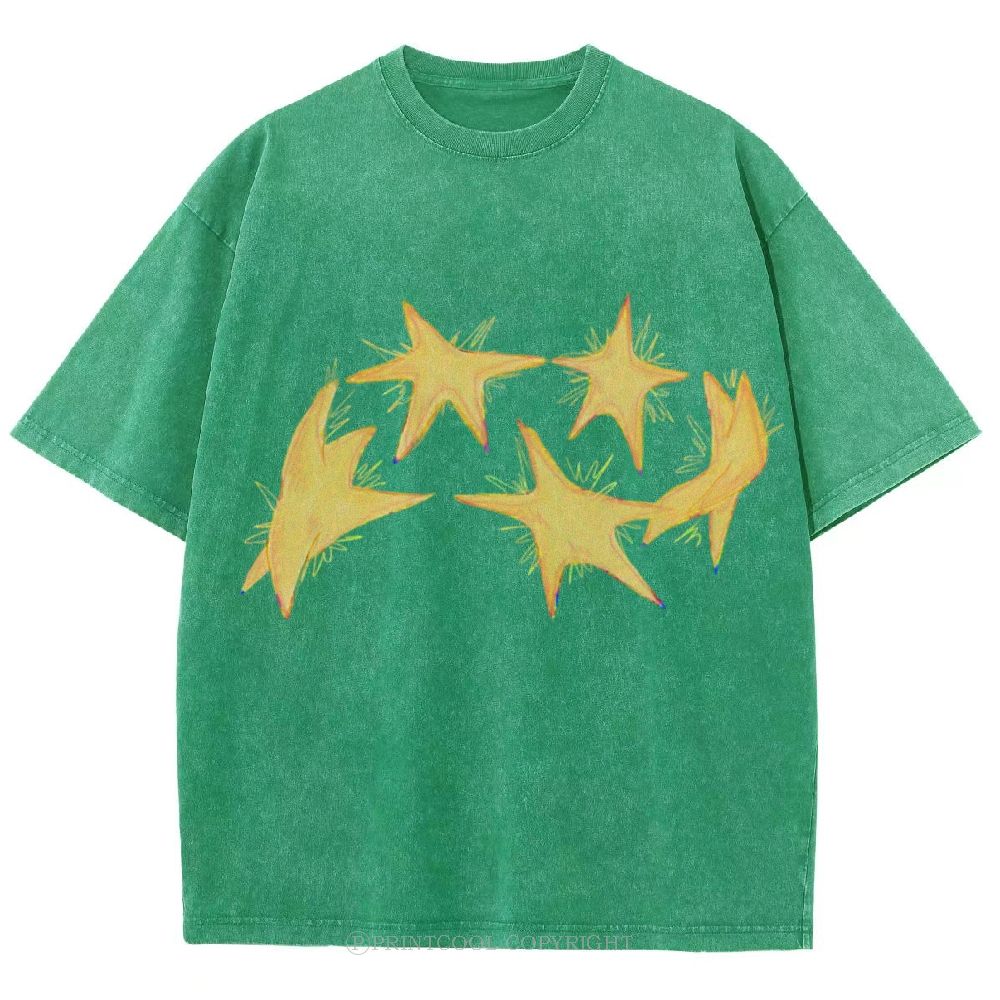 Circle Of Stars Unisex Vintage Washed Tee