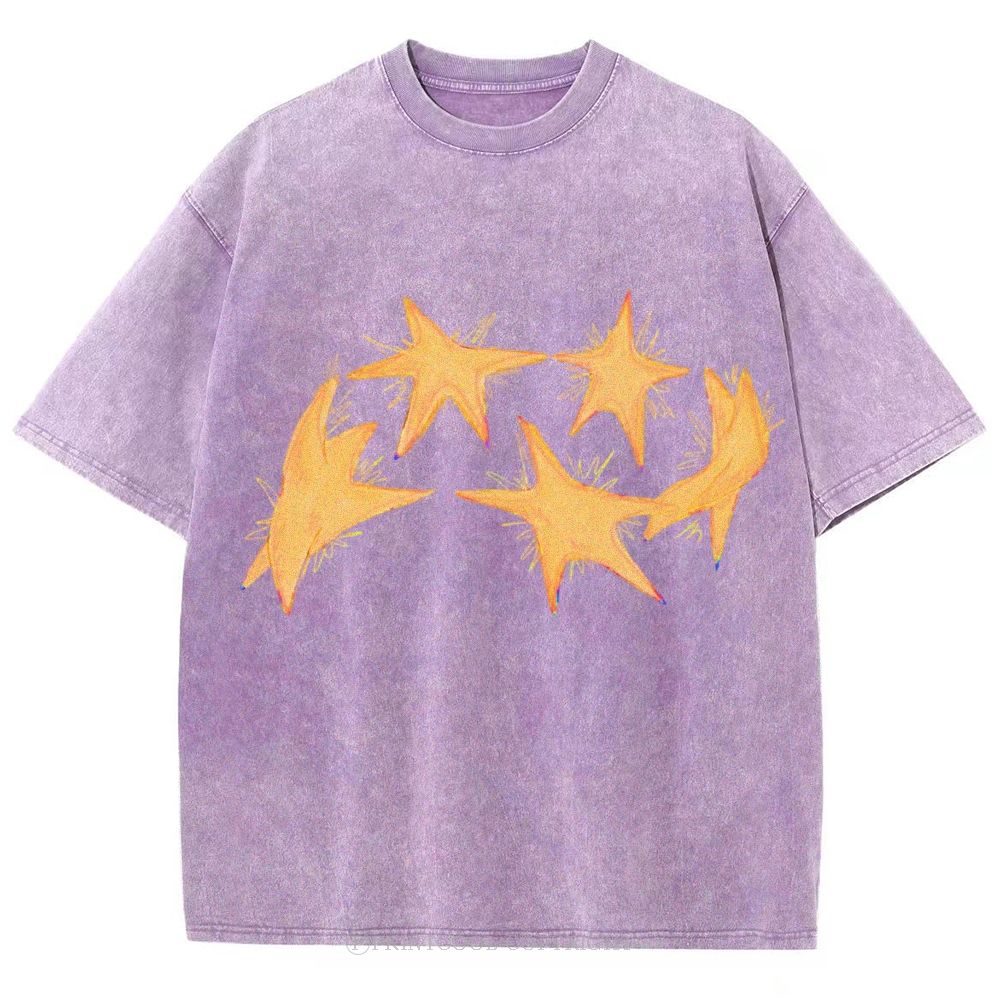 Circle Of Stars Unisex Vintage Washed Tee