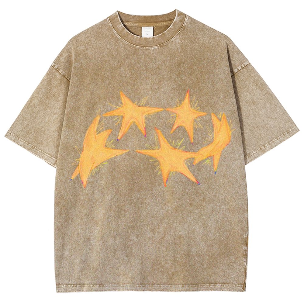 Circle Of Stars Unisex Vintage Washed Tee