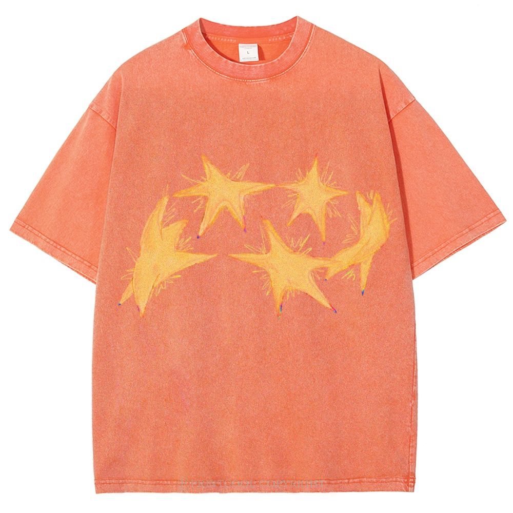 Circle Of Stars Unisex Vintage Washed Tee