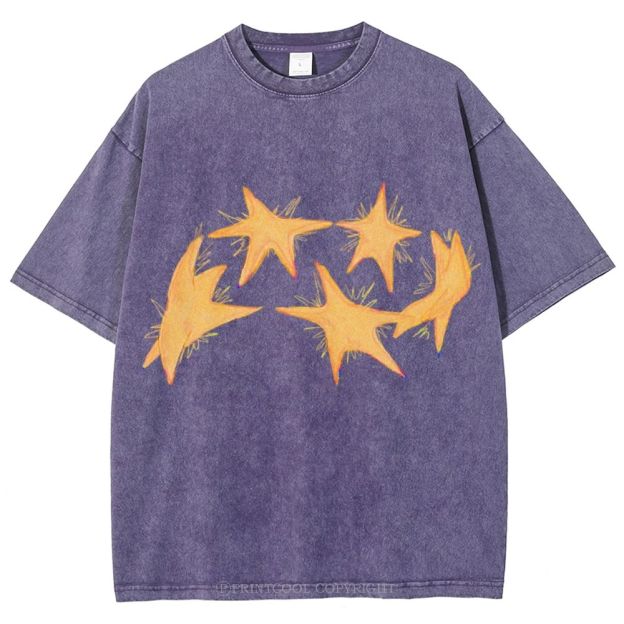 Circle Of Stars Unisex Vintage Washed Tee