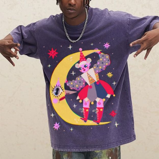 Star Clown Unisex Vintage Washed Tee