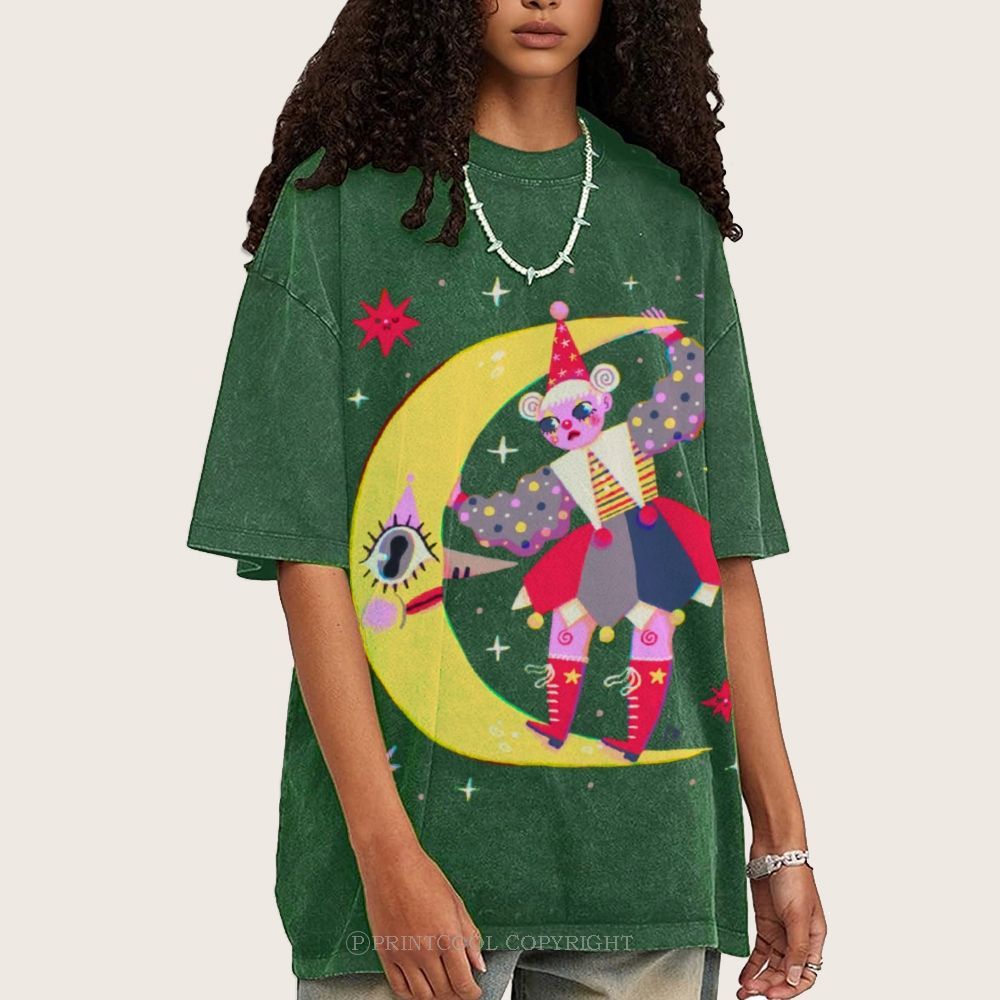 Star Clown Unisex Vintage Washed Tee