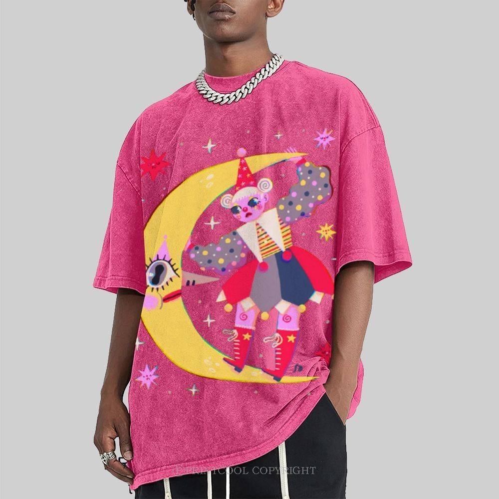 Star Clown Unisex Vintage Washed Tee