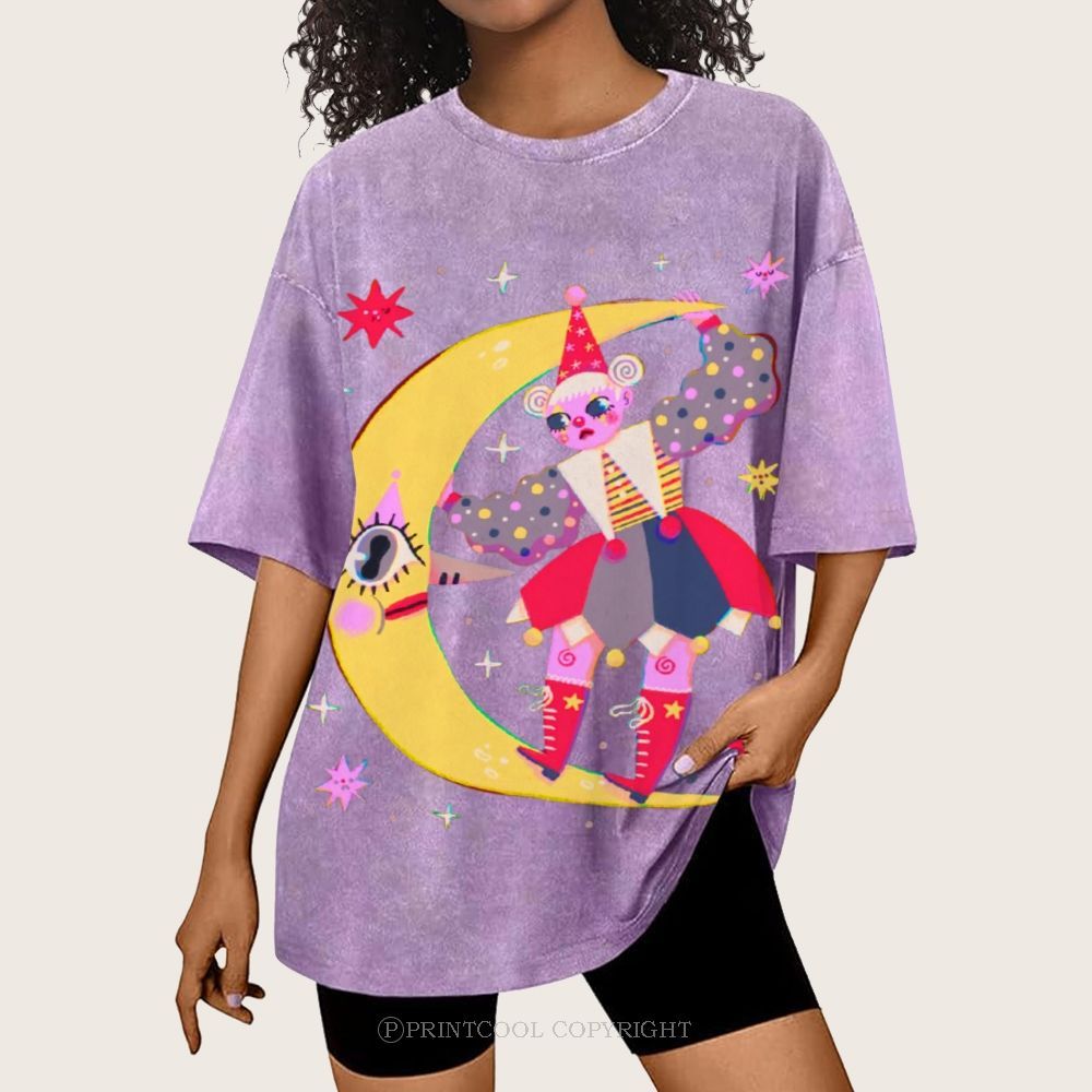 Star Clown Unisex Vintage Washed Tee