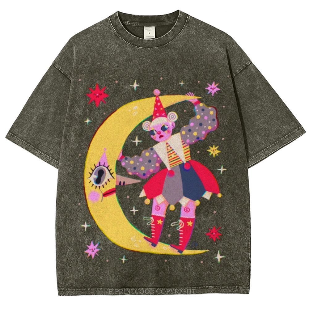 Star Clown Unisex Vintage Washed Tee