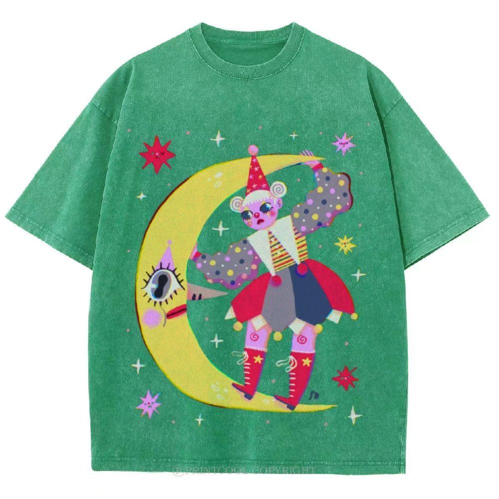 Star Clown Unisex Vintage Washed Tee