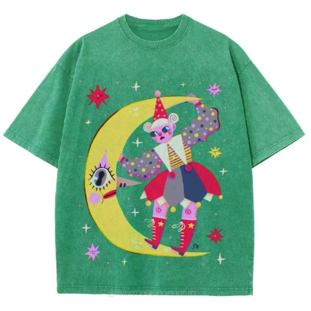 Star Clown Unisex Vintage Washed Tee