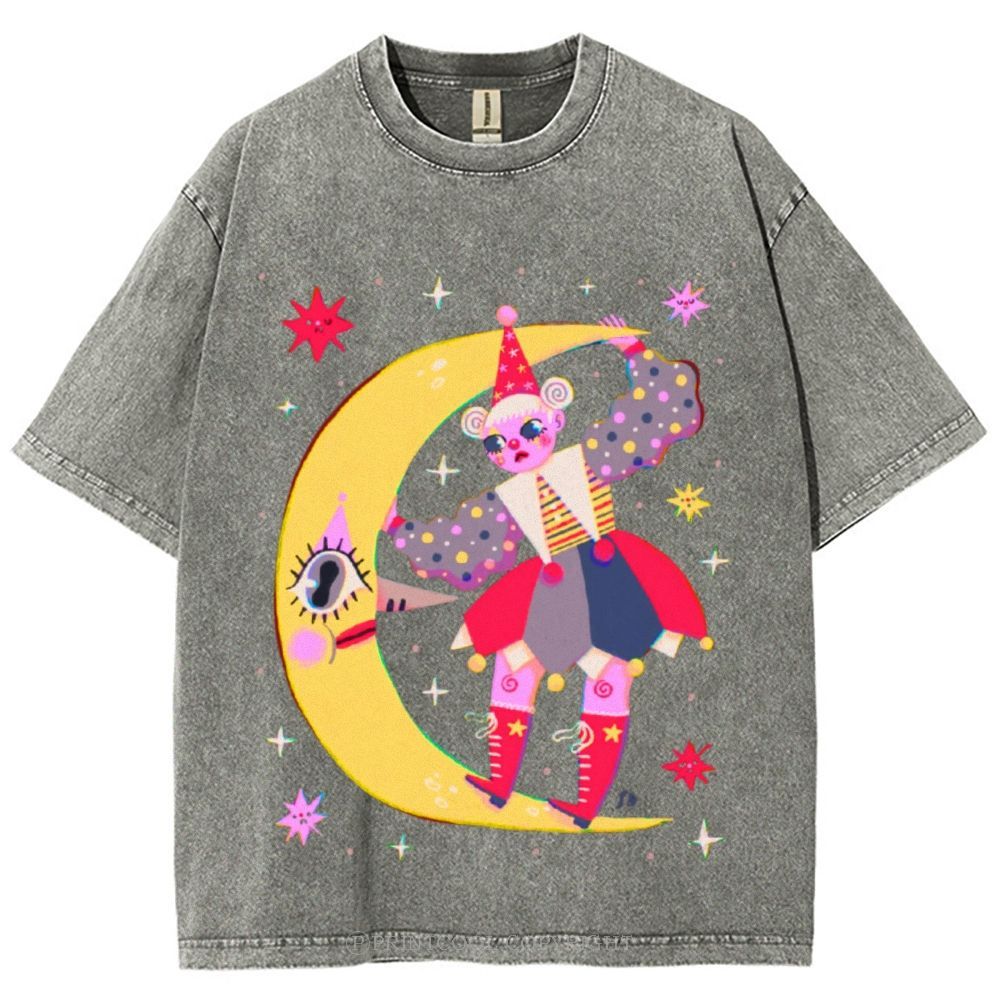 Star Clown Unisex Vintage Washed Tee