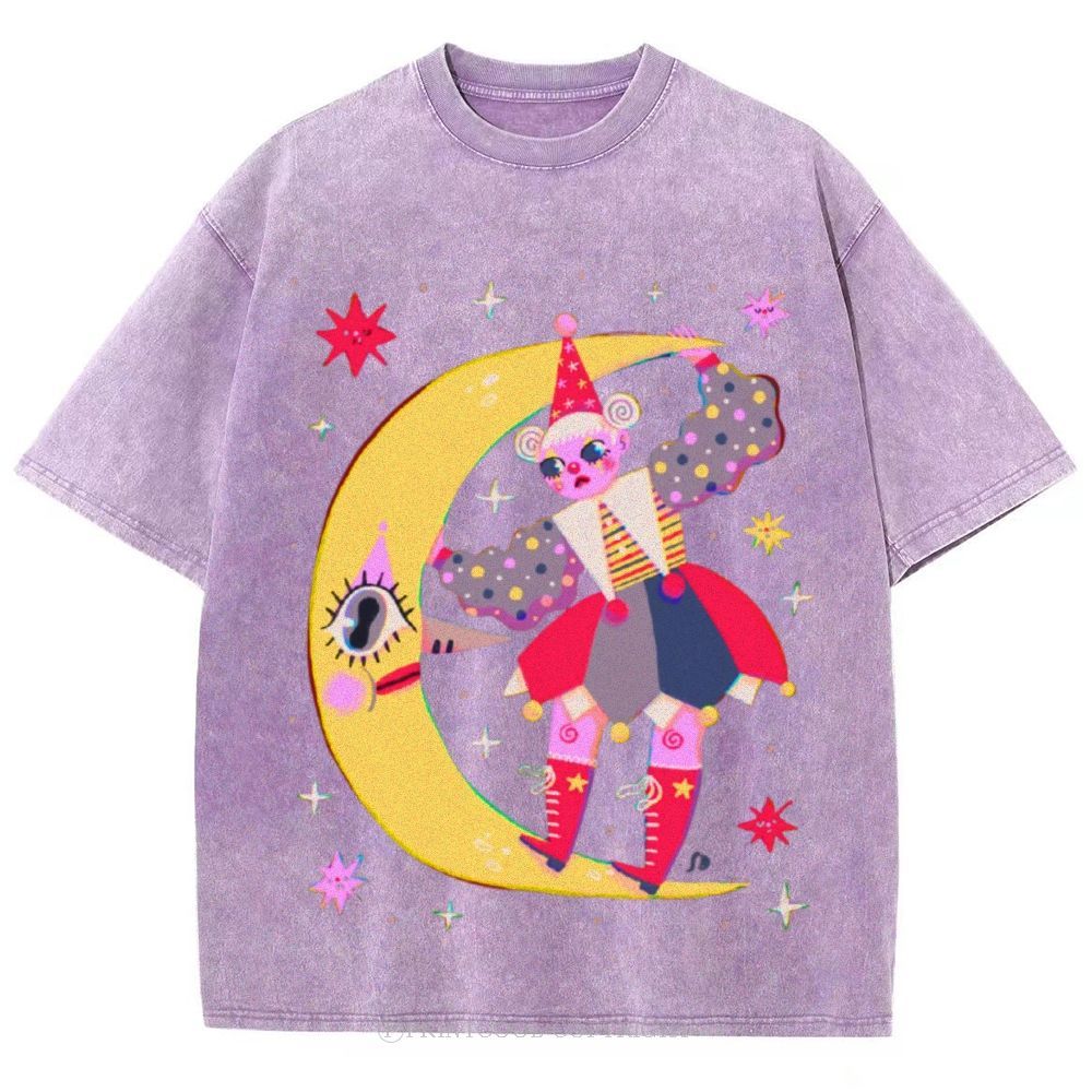 Star Clown Unisex Vintage Washed Tee