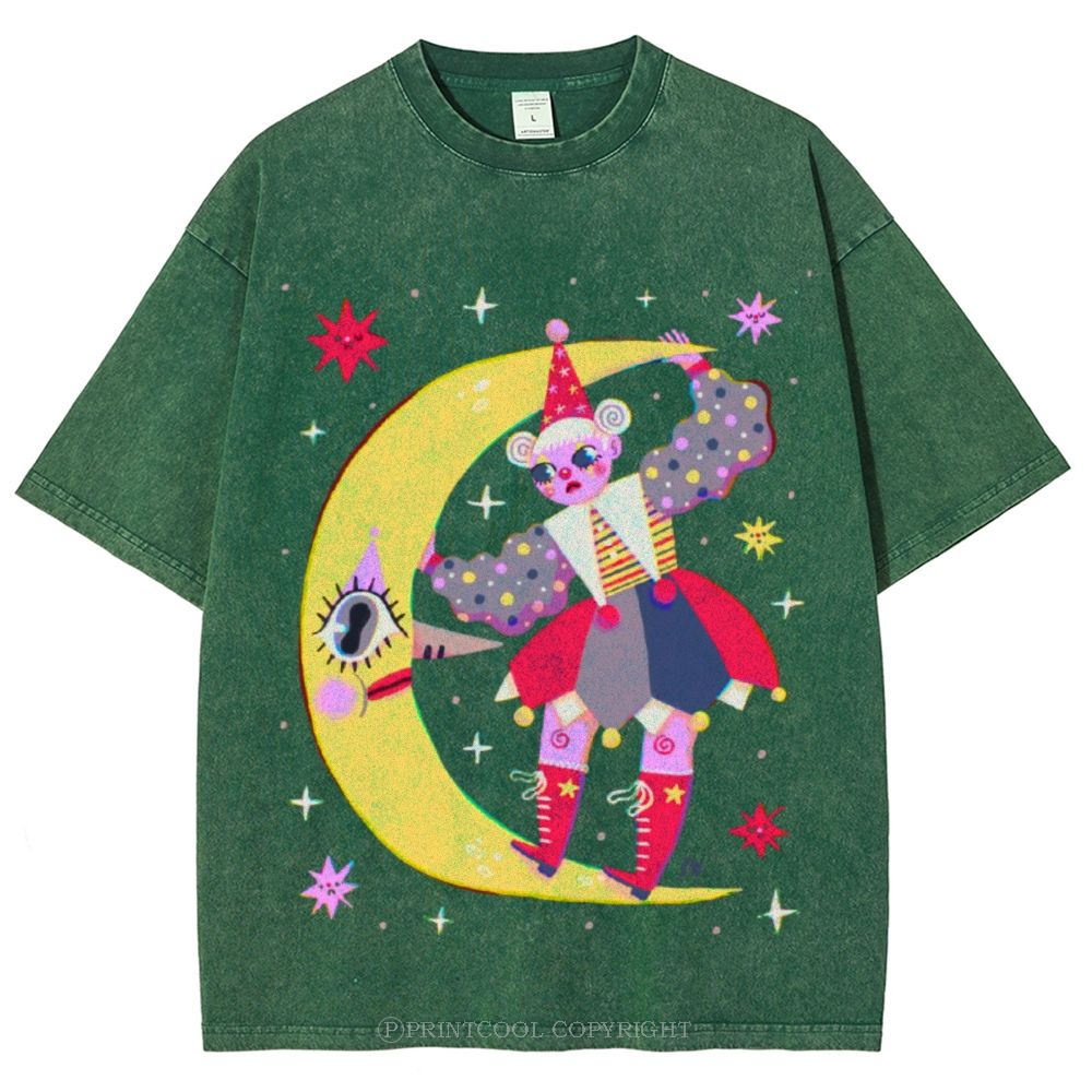 Star Clown Unisex Vintage Washed Tee