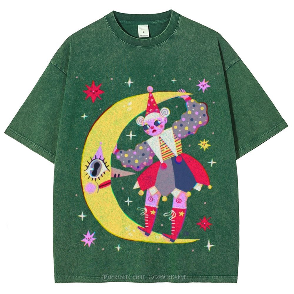 Star Clown Unisex Vintage Washed Tee
