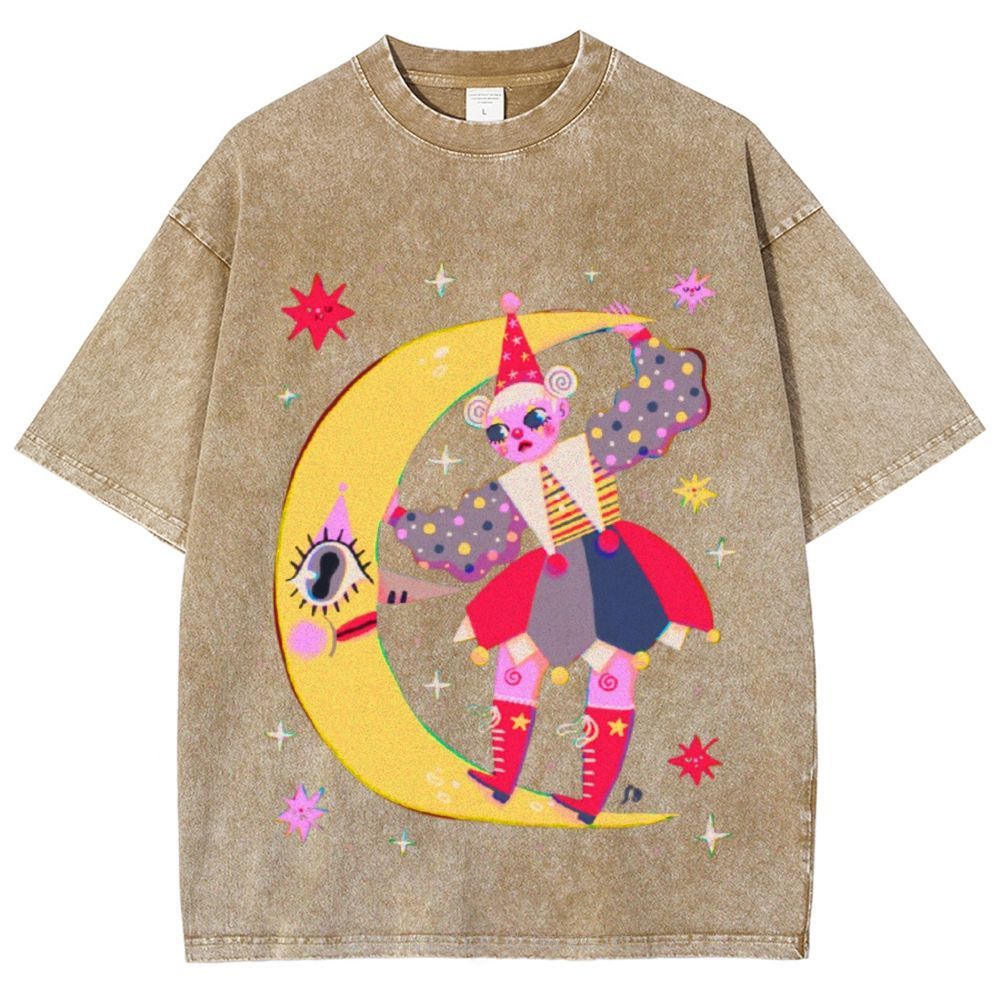 Star Clown Unisex Vintage Washed Tee