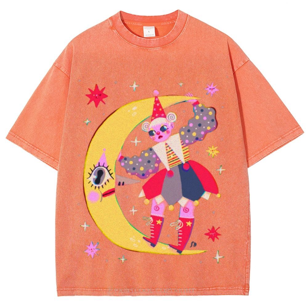 Star Clown Unisex Vintage Washed Tee