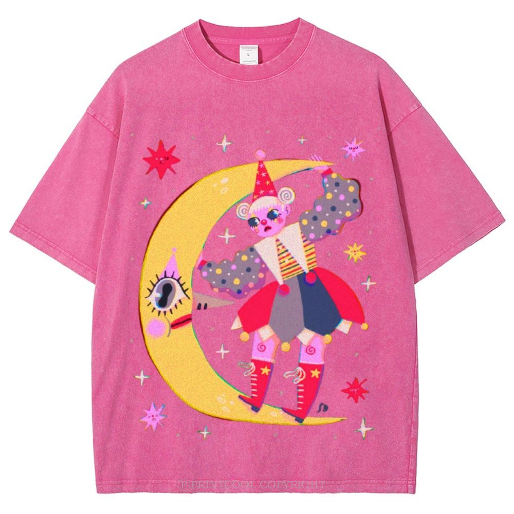 Star Clown Unisex Vintage Washed Tee