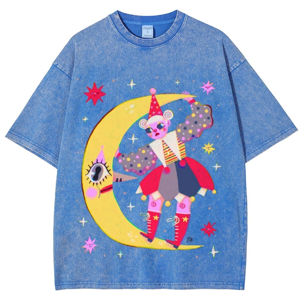 Star Clown Unisex Vintage Washed Tee