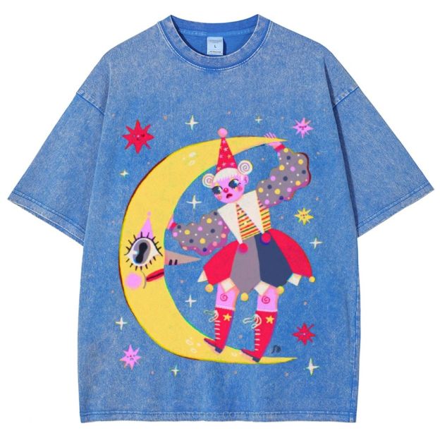 Star Clown Unisex Vintage Washed Tee