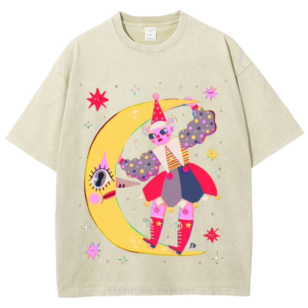 Star Clown Unisex Vintage Washed Tee