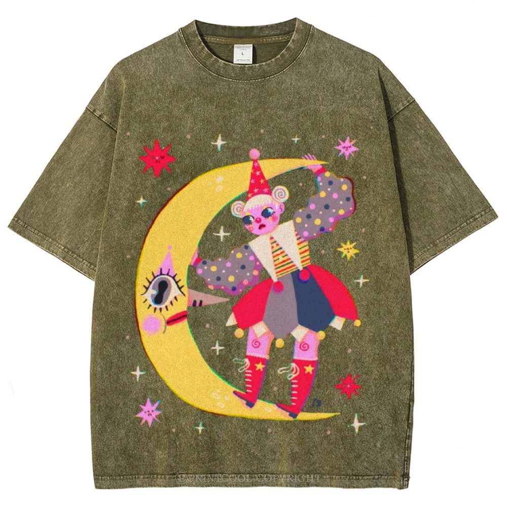 Star Clown Unisex Vintage Washed Tee