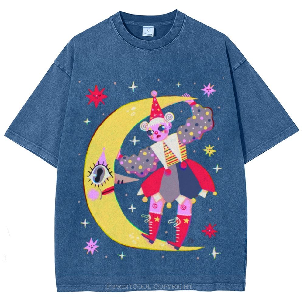 Star Clown Unisex Vintage Washed Tee