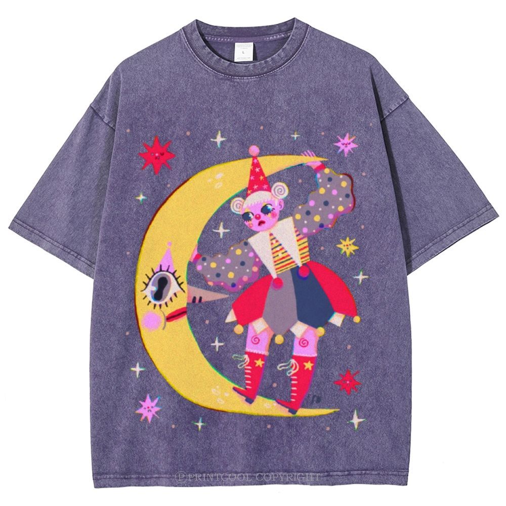 Star Clown Unisex Vintage Washed Tee