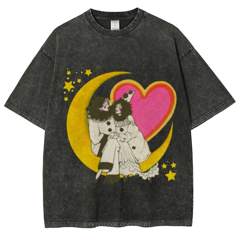 Star And Woman Unisex Vintage Washed Tee