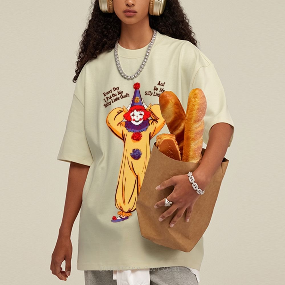 Yellow Clown Unisex Vintage Washed Tee