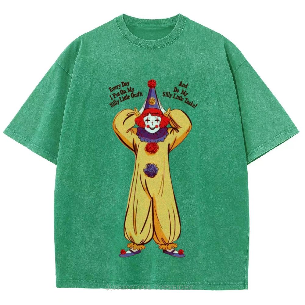 Yellow Clown Unisex Vintage Washed Tee