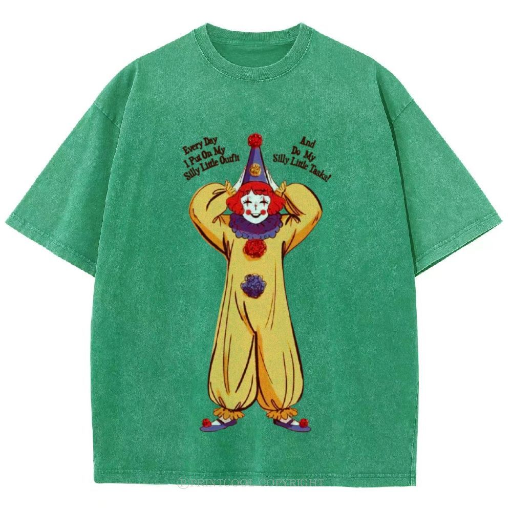 Yellow Clown Unisex Vintage Washed Tee