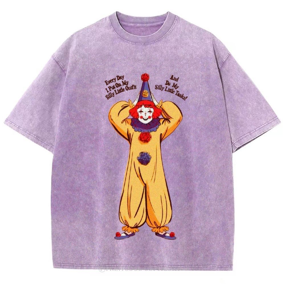 Yellow Clown Unisex Vintage Washed Tee