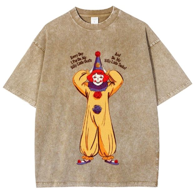 Yellow Clown Unisex Vintage Washed Tee