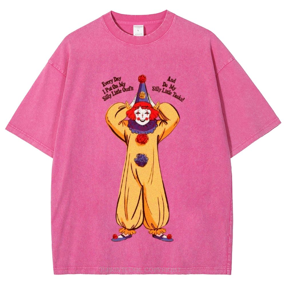 Yellow Clown Unisex Vintage Washed Tee