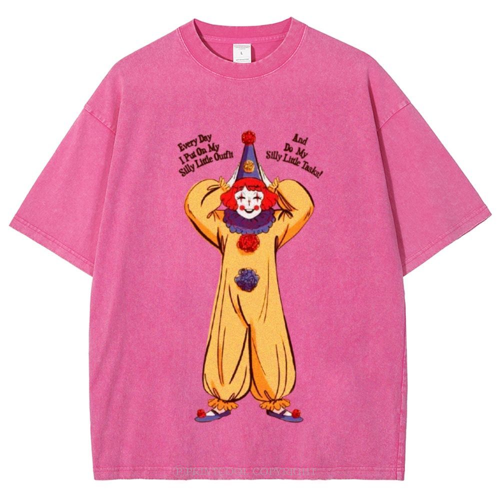 Yellow Clown Unisex Vintage Washed Tee