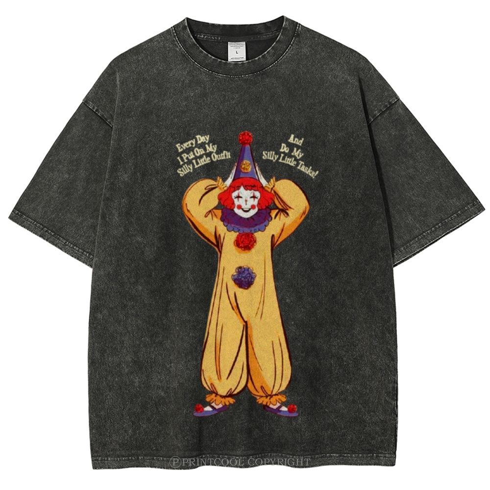 Yellow Clown Unisex Vintage Washed Tee