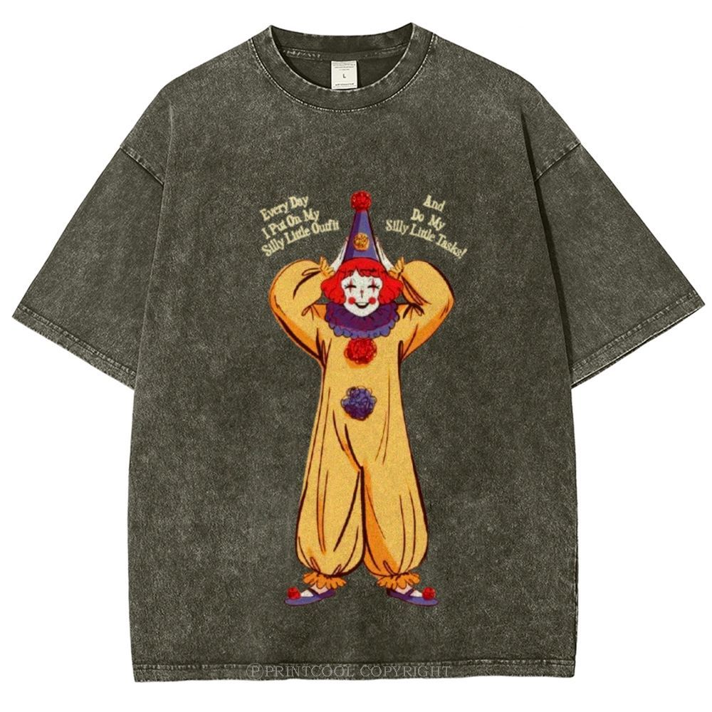 Yellow Clown Unisex Vintage Washed Tee