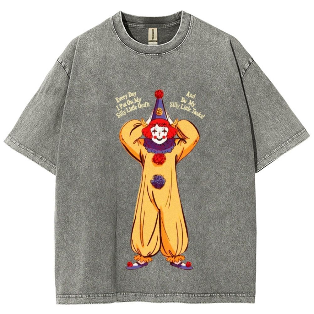 Yellow Clown Unisex Vintage Washed Tee