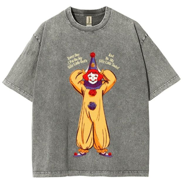 Yellow Clown Unisex Vintage Washed Tee
