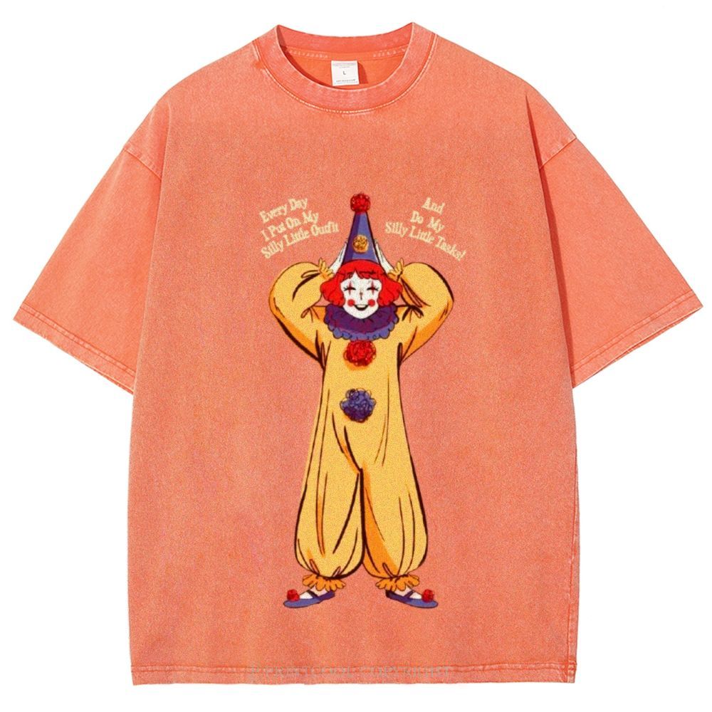 Yellow Clown Unisex Vintage Washed Tee