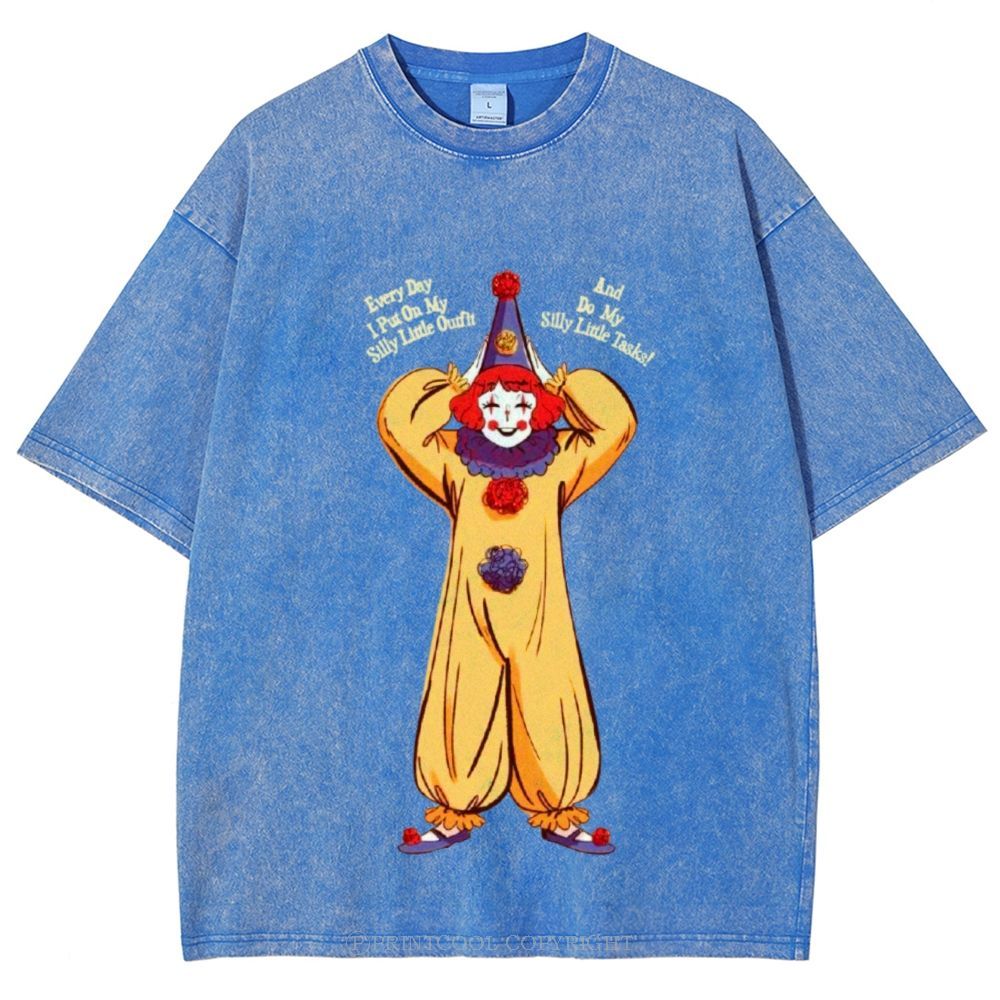 Yellow Clown Unisex Vintage Washed Tee