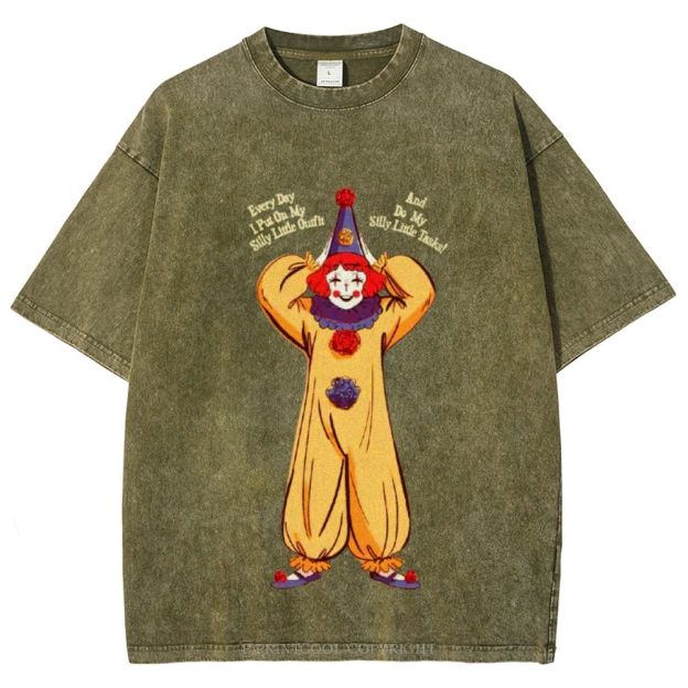 Yellow Clown Unisex Vintage Washed Tee